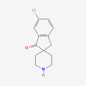 molecular formula C13H14ClNO B12819700 6-Chlorospiro[indene-2,4'-piperidin]-1(3H)-one 