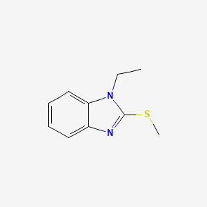 molecular formula C10H12N2S B12819708 1-Ethyl-2-(methylthio)-1H-benzo[d]imidazole 