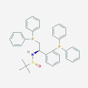 (S)-N-((R)-2-(Diphenylphosphanyl)-1-(2-(diphenylphosphanyl)phenyl)ethyl)-2-methylpropane-2-sulfinamide