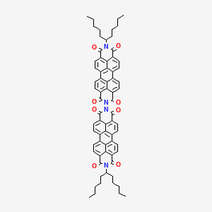 molecular formula C70H62N4O8 B12819737 7-(6,8,17,19-Tetraoxo-18-undecan-6-yl-7,18-diazaheptacyclo[14.6.2.22,5.03,12.04,9.013,23.020,24]hexacosa-1(23),2,4,9,11,13,15,20(24),21,25-decaen-7-yl)-18-undecan-6-yl-7,18-diazaheptacyclo[14.6.2.22,5.03,12.04,9.013,23.020,24]hexacosa-1(23),2,4,9,11,13,15,20(24),21,25-decaene-6,8,17,19-tetrone 