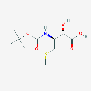 molecular formula C10H19NO5S B12819740 (2S,3S)-3-((tert-Butoxycarbonyl)amino)-2-hydroxy-4-(methylthio)butanoic acid 