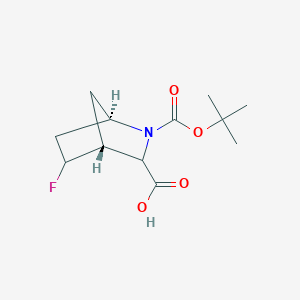 molecular formula C12H18FNO4 B12819753 Cis-2-(tert-butoxycarbonyl)-5-fluoro-2-azabicyclo[2.2.1]heptane-3-carboxylic acid 