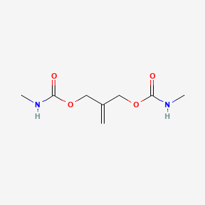 molecular formula C8H14N2O4 B12819766 2-Methylenepropane-1,3-diyl bis(methylcarbamate) CAS No. 55615-54-8