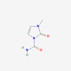 molecular formula C5H7N3O2 B12819789 3-Methyl-2-oxo-2,3-dihydro-1H-imidazole-1-carboxamide CAS No. 61224-28-0