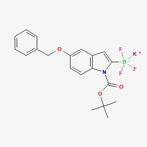 Potassium (5-(benzyloxy)-1-(tert-butoxycarbonyl)-1H-indol-2-yl)trifluoroborate