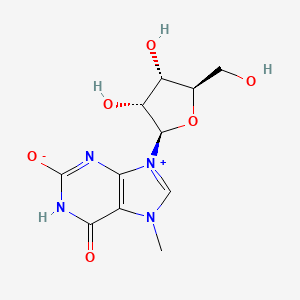 9-[(2R,3R,4S,5R)-3,4-dihydroxy-5-(hydroxymethyl)oxolan-2-yl]-7-methyl-6-oxo-1H-purin-9-ium-2-olate