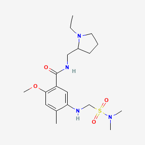 Benzamide, 5-(((dimethylamino)sulfonyl)methylamino)-N-((1-ethyl-2-pyrrolidinyl)methyl)-2-methoxy-4-methyl-