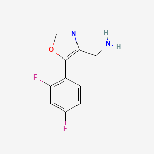 molecular formula C10H8F2N2O B12819960 (5-(2,4-Difluorophenyl)oxazol-4-yl)methanamine 