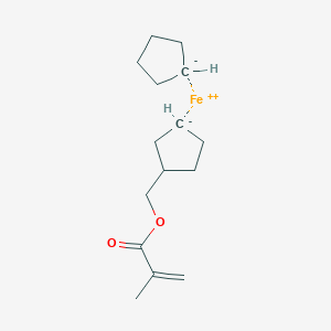 molecular formula C15H24FeO2 B12819963 cyclopentane;cyclopentylmethyl 2-methylprop-2-enoate;iron(2+) 