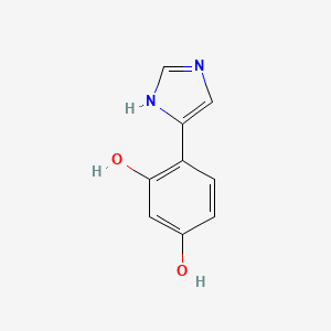 molecular formula C9H8N2O2 B12819974 4-(1H-Imidazol-4-yl)benzene-1,3-diol 