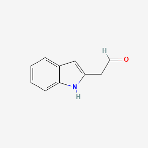 molecular formula C10H9NO B12819980 1H-Indole-2-acetaldehyde 