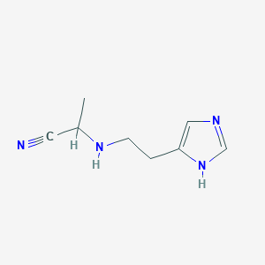 molecular formula C8H12N4 B12819995 2-((2-(1H-Imidazol-4-yl)ethyl)amino)propanenitrile 