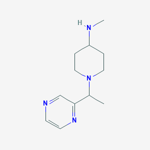 molecular formula C12H20N4 B12820007 N-Methyl-1-(1-(pyrazin-2-yl)ethyl)piperidin-4-amine 