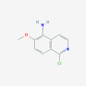 molecular formula C10H9ClN2O B12820008 1-Chloro-6-methoxyisoquinolin-5-amine 