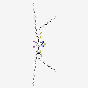 molecular formula C62H100Br2F2N2S3 B12820014 4,7-Bis(5-bromo-4-(2-decyltetradecyl)thiophen-2-yl)-5,6-difluorobenzo[c][1,2,5]thiadiazole 