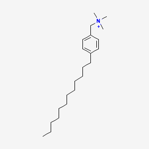 molecular formula C22H40N+ B12820030 P-laurylbenzyltrimethylammonium CAS No. 47312-91-4