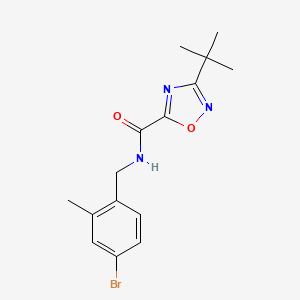 molecular formula C15H18BrN3O2 B12820033 N-(4-Bromo-2-methylbenzyl)-3-(tert-butyl)-1,2,4-oxadiazole-5-carboxamide 