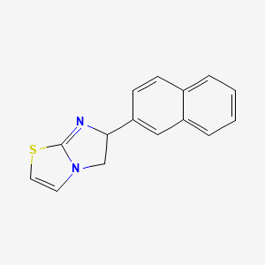 molecular formula C15H12N2S B12820061 6-(Naphthalen-2-yl)-5,6-dihydroimidazo[2,1-b]thiazole 