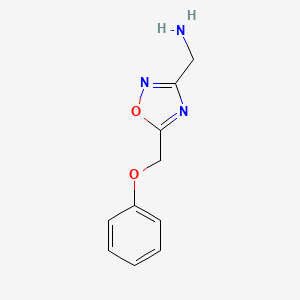 molecular formula C10H11N3O2 B12820066 (5-(Phenoxymethyl)-1,2,4-oxadiazol-3-yl)methanamine 