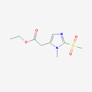 Ethyl 2-(1-methyl-2-(methylsulfonyl)-1H-imidazol-5-yl)acetate