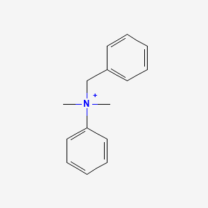 molecular formula C15H18N+ B12820111 Benzyldimethylphenylammonium CAS No. 22444-88-8