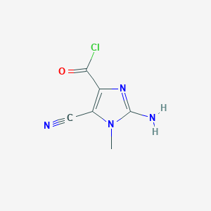 2-Amino-5-cyano-1-methyl-1H-imidazole-4-carbonyl chloride