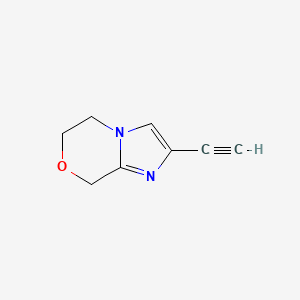 molecular formula C8H8N2O B12820123 2-Ethynyl-5,6-dihydro-8H-imidazo[2,1-c][1,4]oxazine 