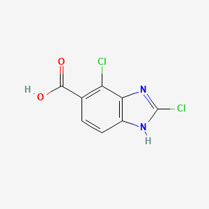 molecular formula C8H4Cl2N2O2 B12820170 2,7-Dichloro-1H-benzo[d]imidazole-6-carboxylic acid 