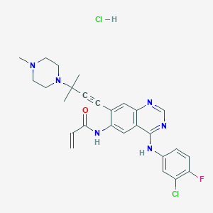 N-(4-((3-Chloro-4-fluorophenyl)amino)-7-(3-methyl-3-(4-methylpiperazin-1-yl)but-1-yn-1-yl)quinazolin-6-yl)acrylamide hydrochloride