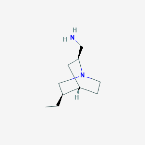 molecular formula C10H20N2 B12820220 (2S,4S,5R)-2-Aminomethyl-5-ethylquinuclidine CAS No. 475160-59-9