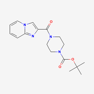 molecular formula C17H22N4O3 B12820226 Tert-butyl 4-(imidazo[1,2-a]pyridine-2-carbonyl)piperazine-1-carboxylate 