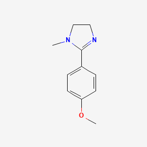 molecular formula C11H14N2O B12820235 2-(4-Methoxyphenyl)-1-methyl-4,5-dihydro-1H-imidazole 