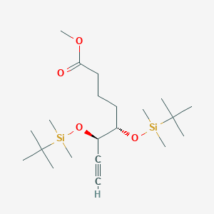 molecular formula C21H42O4Si2 B12820239 Methyl (5S,6R)-5,6-bis((tert-butyldimethylsilyl)oxy)oct-7-ynoate 