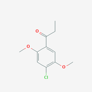 molecular formula C11H13ClO3 B12820248 1-(4-Chloro-2,5-dimethoxyphenyl)propan-1-one 