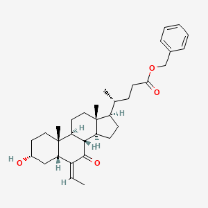 (R)-benzyl 4-((3R,5R,8S,9S,10R,13R,14S,17R,Z)-6-ethylidene-3-hydroxy-10,13-dimethyl-7-oxohexadecahydro-1H-cyclopenta[a]phenanthren-17-yl)pentanoate