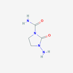 molecular formula C4H8N4O2 B12820267 3-Amino-2-oxoimidazolidine-1-carboxamide 