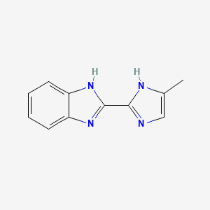 molecular formula C11H10N4 B12820276 2-(4-Methyl-1H-imidazol-2-yl)-1H-benzo[d]imidazole 