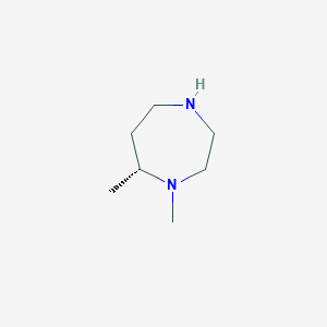 molecular formula C7H16N2 B12820300 (R)-1,7-Dimethyl-1,4-diazepane 