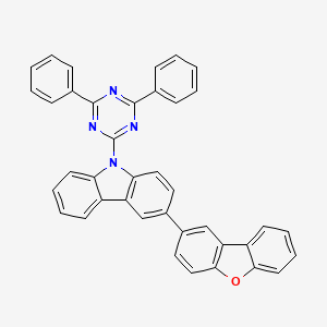 molecular formula C39H24N4O B12820324 3-(2-Dibenzofuranyl)-9-(4,6-diphenyl-1,3,5-triazin-2-yl)-9H-carbazole 