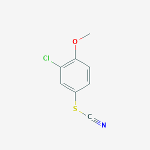 molecular formula C8H6ClNOS B12820348 2-Chloro-1-methoxy-4-thiocyanatobenzene CAS No. 89818-36-0