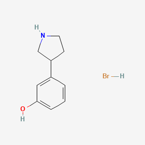 molecular formula C10H14BrNO B1282035 3-(Pyrrolidin-3-yl)phenol hydrobromide CAS No. 38175-32-5