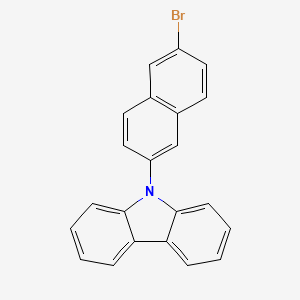 molecular formula C22H14BrN B12820360 9-(6-Bromonaphthalen-2-yl)-9H-carbazole 