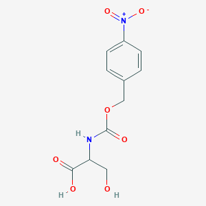 3-Hydroxy-2-[(4-nitrophenyl)methoxycarbonylamino]propanoic acid