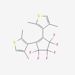 molecular formula C17H14F6S2 B12820377 3,3'-(3,3,4,4,5,5-Hexafluorocyclopent-1-ene-1,2-diyl)bis(2,4-dimethylthiophene) CAS No. 170658-51-2