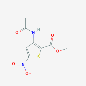 molecular formula C8H8N2O5S B1282039 Methyl 3-acetamido-5-nitrothiophene-2-carboxylate CAS No. 80615-54-9