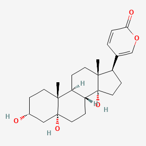 molecular formula C24H34O5 B12820390 5-[(3R,5R,8R,9S,10R,13R,14R,17R)-3,5,14-trihydroxy-10,13-dimethyl-2,3,4,6,7,8,9,11,12,15,16,17-dodecahydro-1H-cyclopenta[a]phenanthren-17-yl]pyran-2-one 