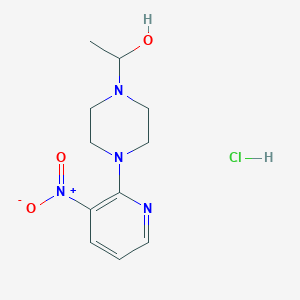 1-(4-(3-Nitropyridin-2-yl)piperazin-1-yl)ethan-1-ol hydrochloride