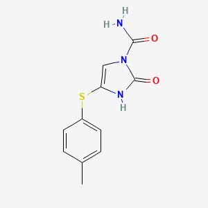 2-Oxo-4-(p-tolylthio)-2,3-dihydro-1H-imidazole-1-carboxamide