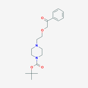 molecular formula C19H28N2O4 B12820449 tert-Butyl 4-(2-(2-oxo-2-phenylethoxy)ethyl)piperazine-1-carboxylate 