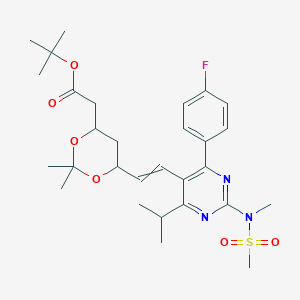 Tert-butyl 2-[6-[2-[4-(4-fluorophenyl)-2-[methyl(methylsulfonyl)amino]-6-propan-2-ylpyrimidin-5-yl]ethenyl]-2,2-dimethyl-1,3-dioxan-4-yl]acetate